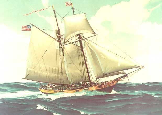 Illustration of a typical revenue cutter in the early days of the Revenue Cutter Service. (U.S. Coast Guard Collection) Illustration of a typical revenue cutter in the early days of the Revenue Cutter Service. (U.S. Coast Guard Collection)